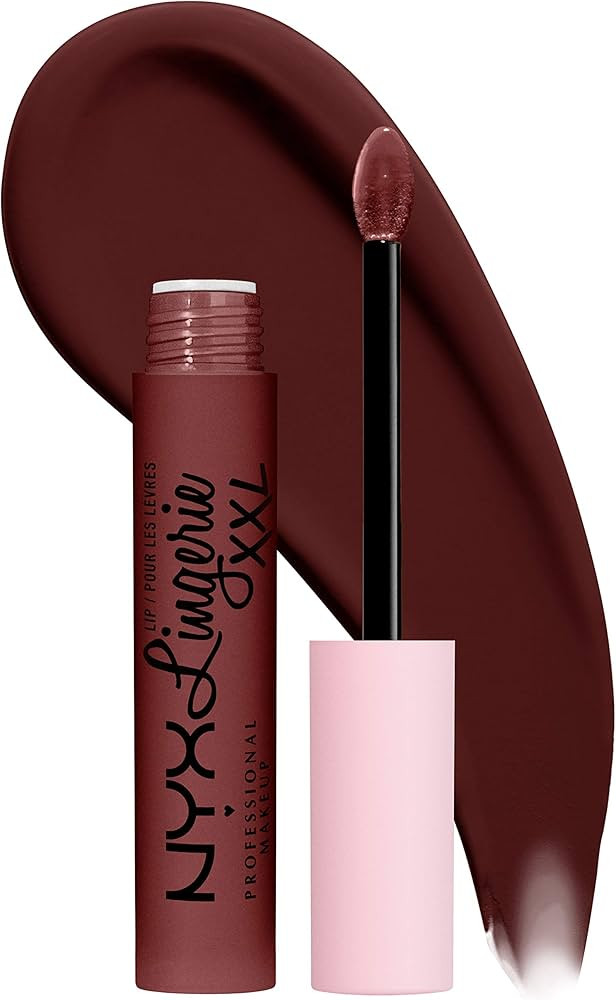 NYX PROFESSIONAL MAKEUP Lip Lingerie XXL Matte Liquid Lipstick - Deep Mesh (Deep Chocolate Brown) | Amazon (US)