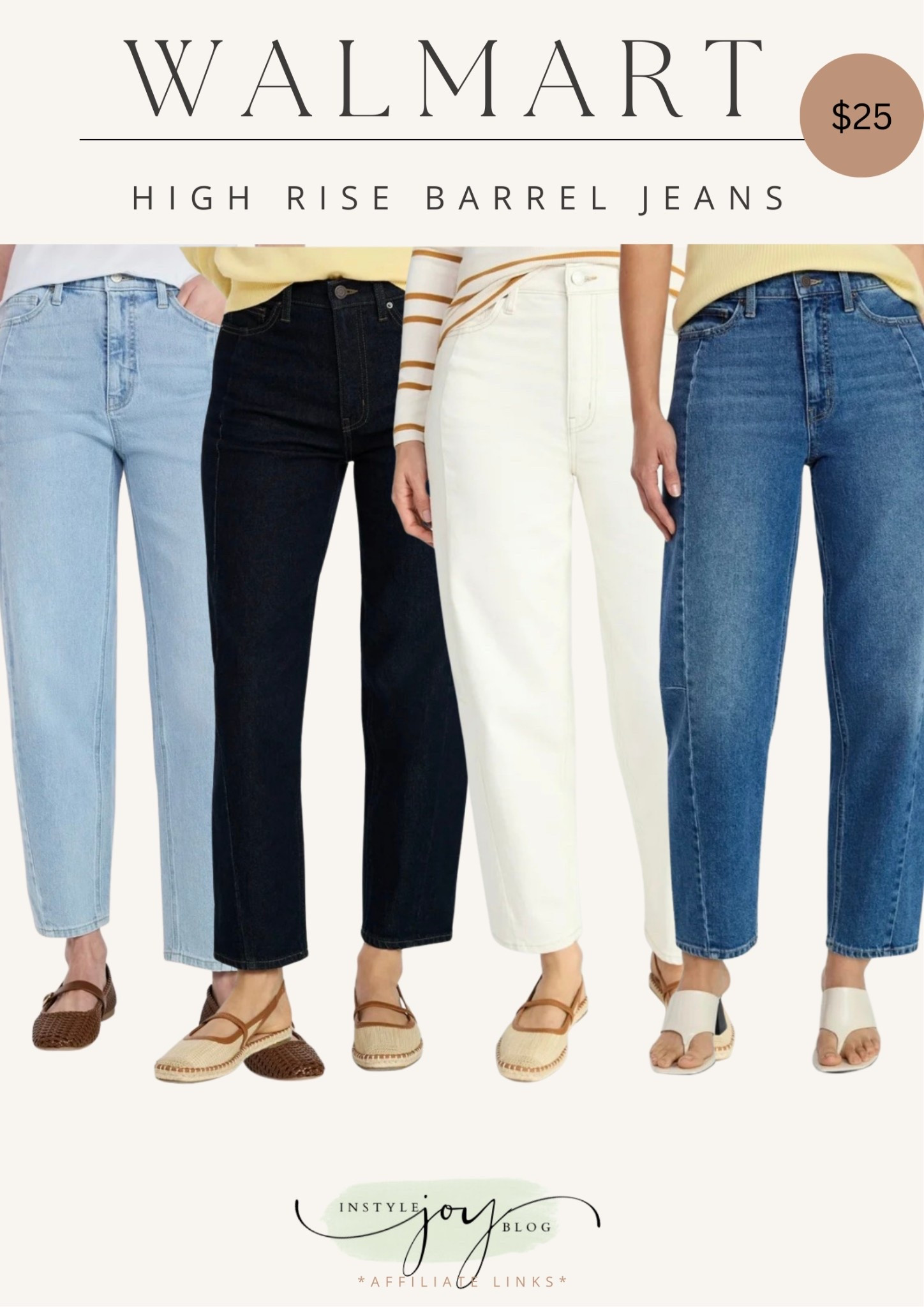 Walmart Time and Tru Women's High Rise Barrel Jeans, 28" Inseam, Sizes 0-20

#LTKFindsUnder50 #LTKSeasonal #LTKootd