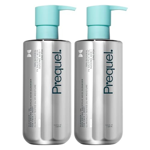 Prequel Skin Gleanser SA, Moisturizing Glycerin Face Wash,1% Salicylic Acid Face Cleanser, Unscented and Combination Skin Face Soap, 13.5 fluid ounce (Pack of 2) | Amazon (US)