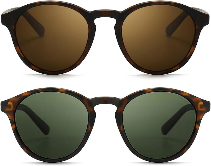 SUNGAIT Classic Vintage Round Polarized Sunglasses for Women Men Retro Style UV400 | Amazon (US)