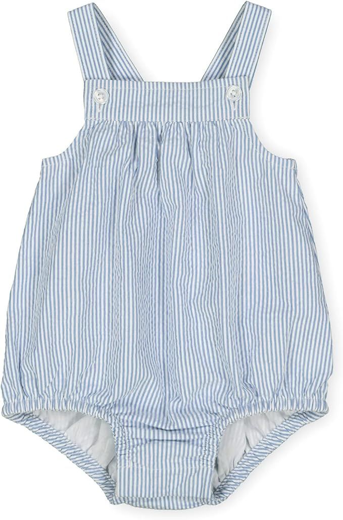 Hope & Henry Layette Baby Girl Woven Sleeveless Smocked Romper with Bow Shoulders | Amazon (US)