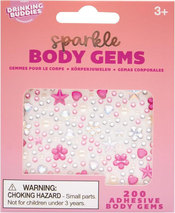 NPW I Do Crew Body Gems Sparkling Adhesive Face and Body Jewels, 200 Pieces Rhinestone Stickers f... | Amazon (US)
