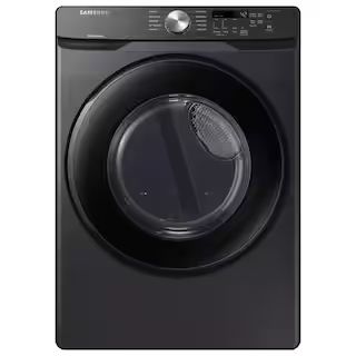 Samsung 7.5 cu. ft. Stackable Vented Electric Dryer with Sensor Dry in Brushed Black DVE45T6000V ... | The Home Depot