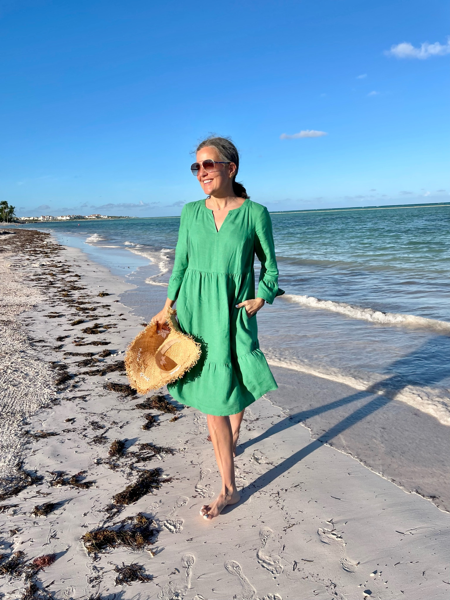 Who loves a perfect beach dress?

I do! 

This one is from J.Jill and I'm over the moon about it. It's a cover-up that can go to lunch or out on errands. I've got it at the beach here in the Dominican Republic and it's getting all the compliments. 

Did I mention POCKETS!!!!

It's a blend of viscose rayon and linen, making it easy to travel with and it comes in petite and extra tall! And sizes through 4x, though hurry, the green (aka fern) is selling out on the @jjillstyle website!

#gifted #jjillstyle 

#LTKstyletip #LTKtravel #LTKswim