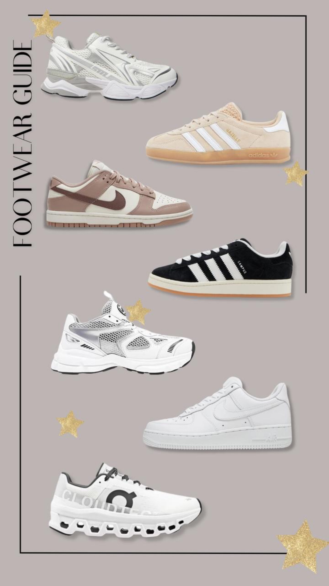 TRAINER GIFT GUIDE 👟🎁

Steve Madden Speedstars, Adidas Oroginals Gazelle, Nike Dunk Low, Adidas Campus 00s, Axel Arigato Marathon, Nike White Air Force 1s, ON Cloudmonsters 

#LTKshoes #LTKgiftguide #LTKuk