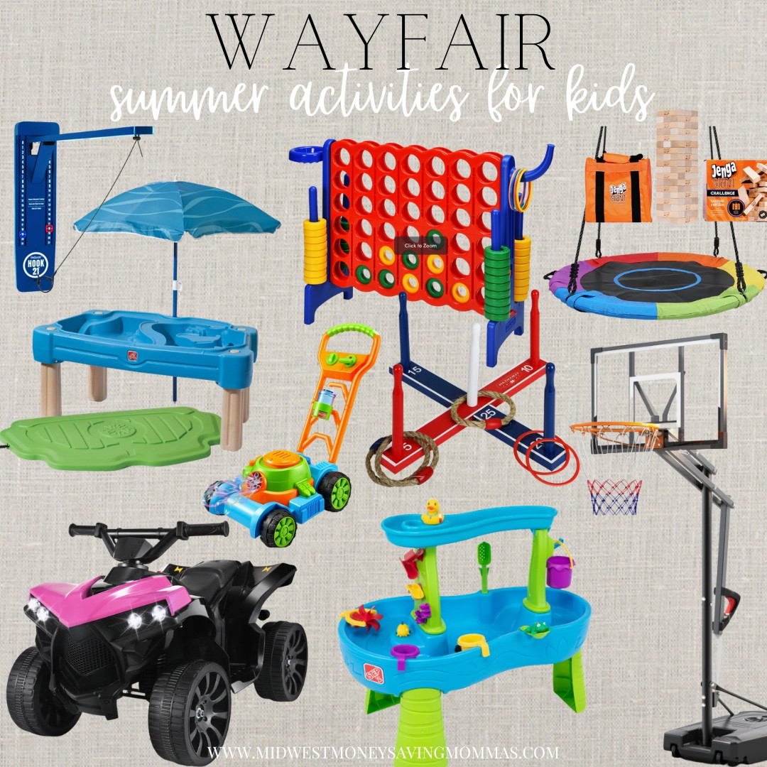 Summer activities for kids @Wayfair 

Summer toys summer games outdoor toys mom life

#LTKmomlife #LTKSeasonal #LTKKids