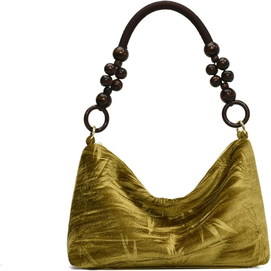 Green Evening Bag Fashion Handbag Clutch Purses Velvet Embroidered Shoulder Bag For Women. | Amazon (US)