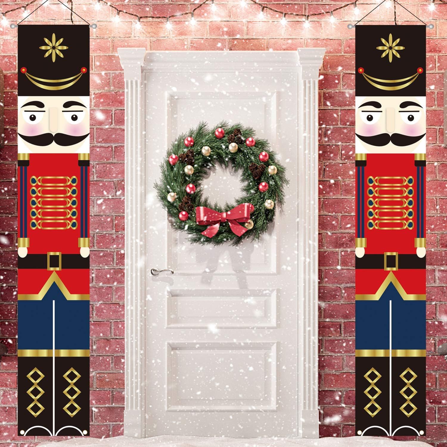 MAIAGO Nutcracker Christmas Decorations - Nutcracker Banners - Life Size Soldier Model Nutcracker... | Amazon (US)