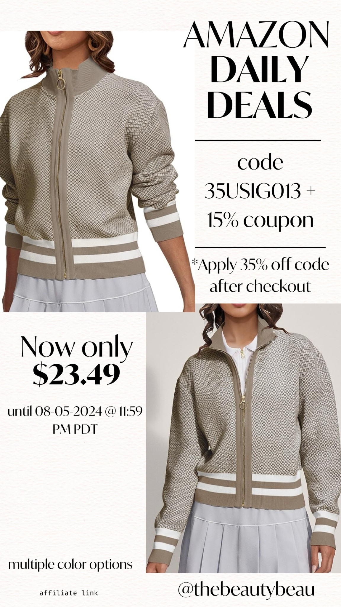 Daily Deal
$23.49
35% off code 35USIG013 & clip the coupon!
Code expires 8/5/2024 (tonight)


#LTKStyleTip #LTKSaleAlert #LTKFindsUnder50