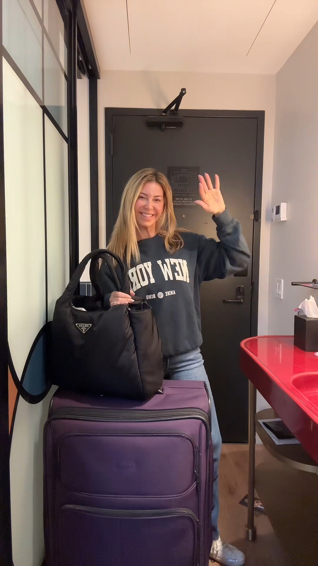 Perfect Travel OOTD! Jeans are 26 and run a little big. Shoes size down. Sweat shirt size small! Tote is linked in white looks like they are sold out in the black. 

#LTKtravel #LTKover40 #LTKstyletip