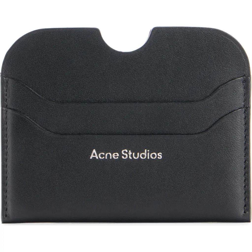 Acne Studios Large Elmas Leather Card Holder in Black at Nordstrom | Nordstrom