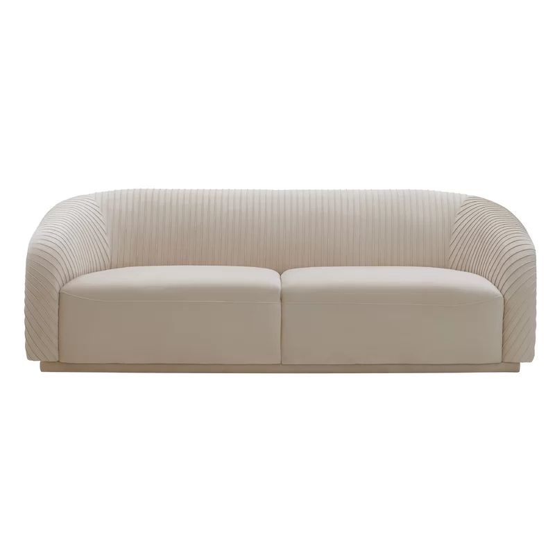 90.6" Velvet Rolled Arm Sofa | Wayfair Professional