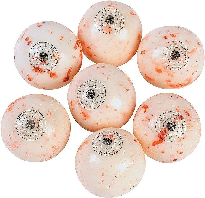 Fun Express Eyeball Gumballs - 1 Pound - 66 Individually Wrapped Gum - Allergy Free Halloween and... | Amazon (US)