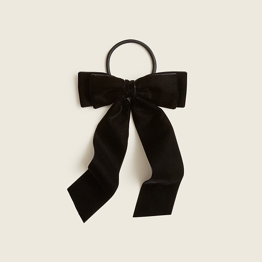 Large velvet bow hair tie | J. Crew US