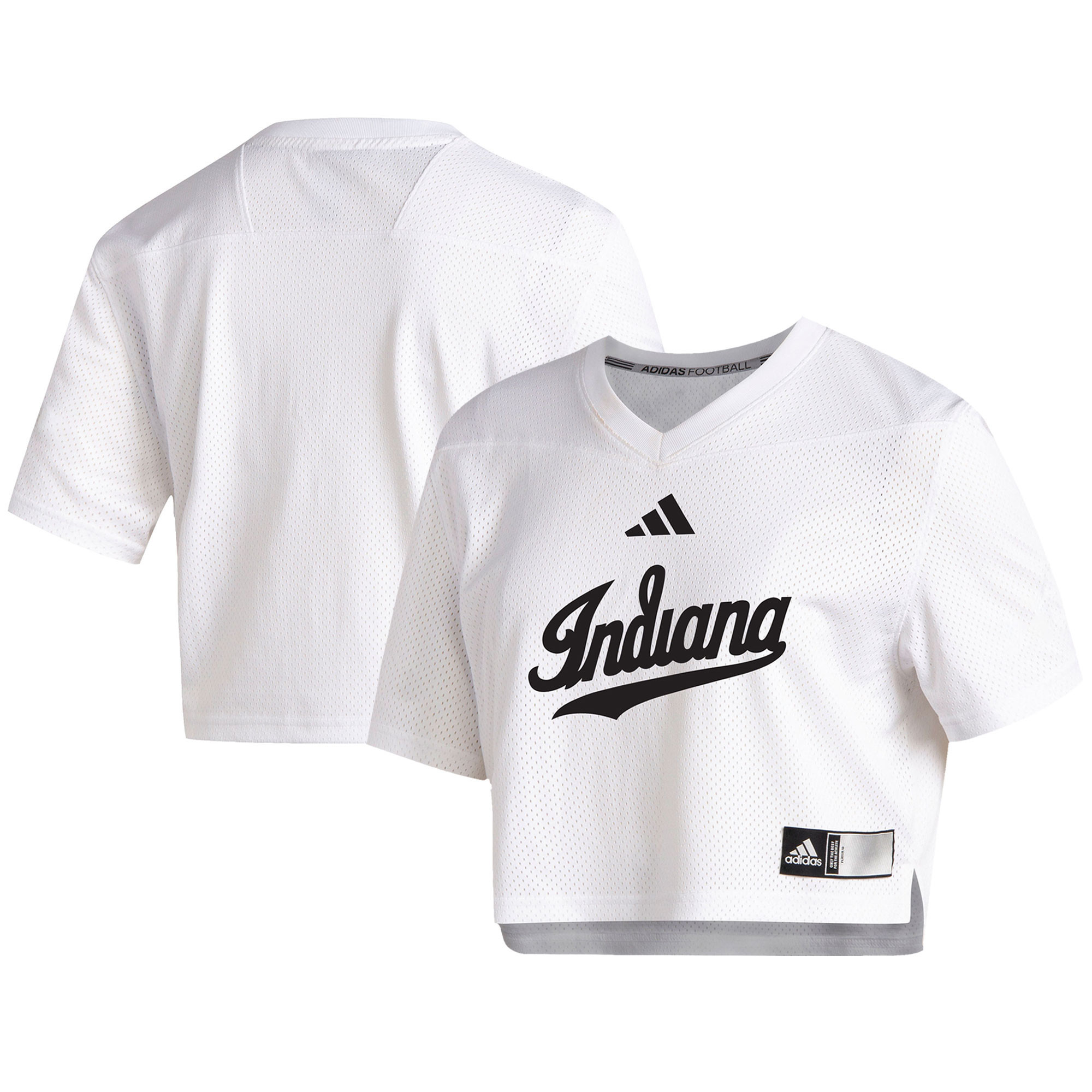 Women's adidas White Indiana Hoosiers Sideline Crop Jersey | Fanatics