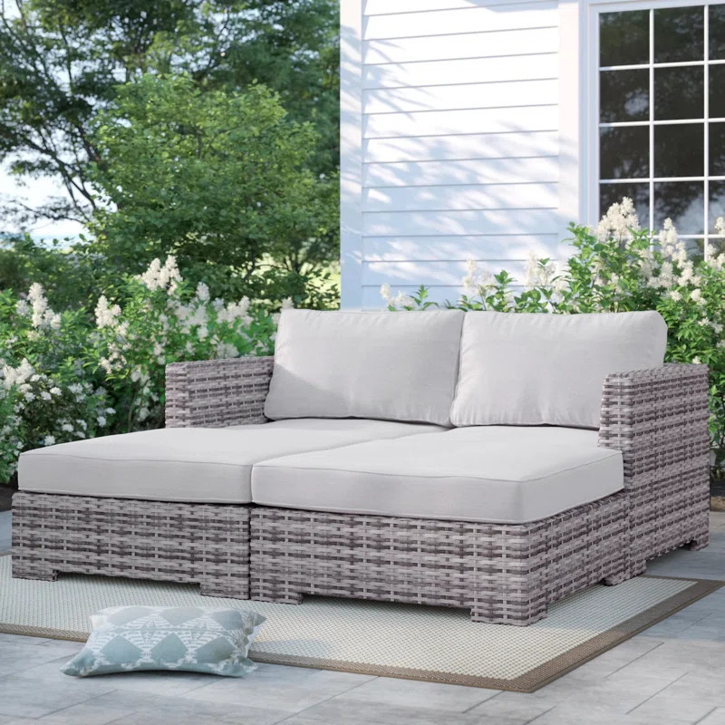 Canales 66'' Wicker Outdoor Patio Daybed | Wayfair North America