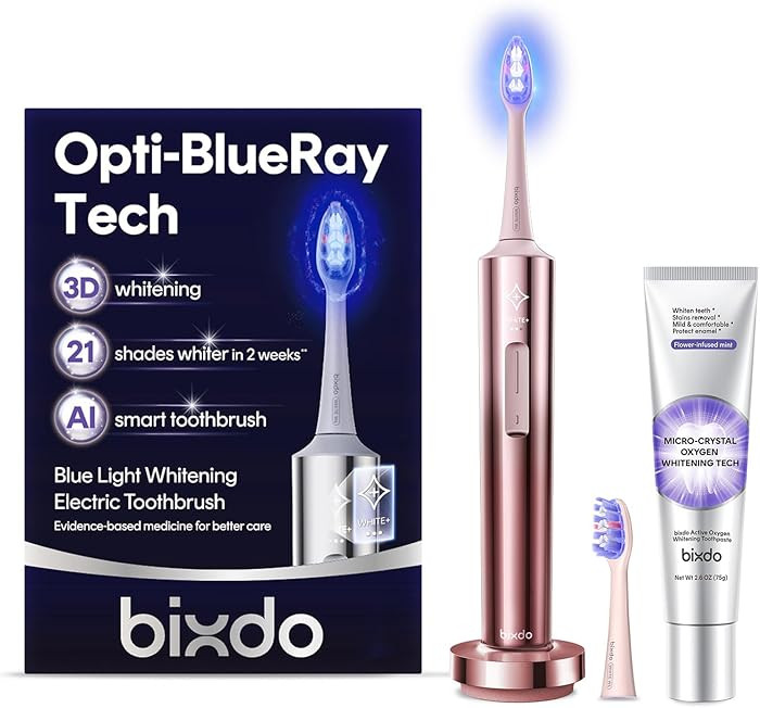 Whitening Electric Toothbrush for Adults, Professional 460nm Whitening Blue Light Tech, 31,000VPM... | Amazon (US)