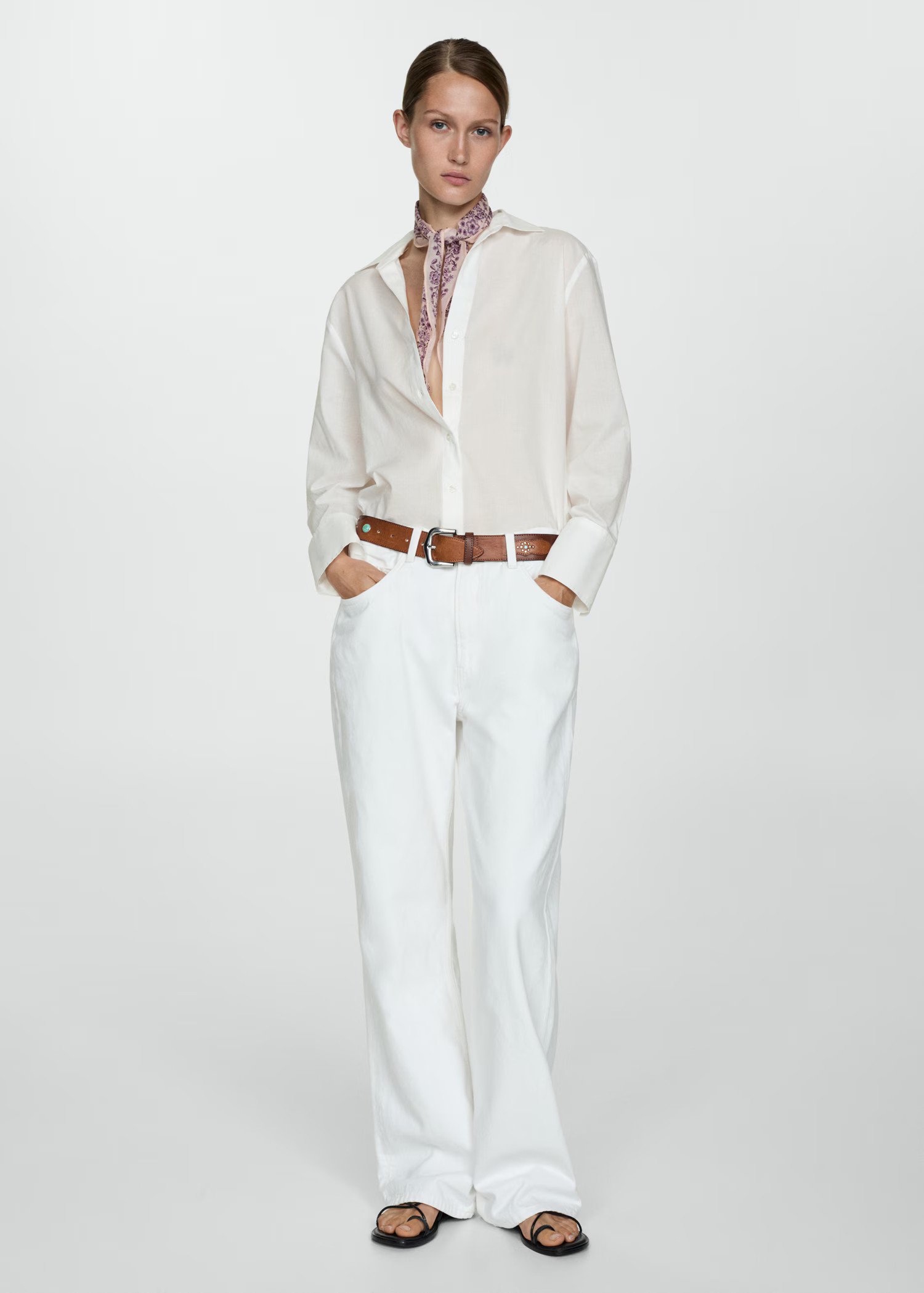 100% cotton shirt - Women | MANGO USA | Mango (US/MX/AU)