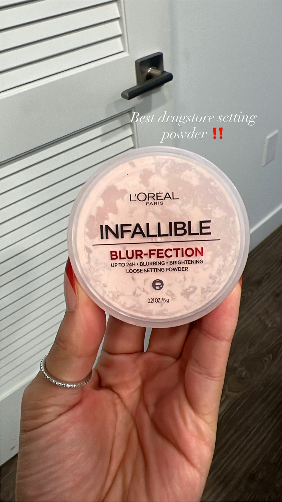 You NEED this is the best drugstore setting powder I don’t even use the high end one (most girls use) anymore. Totally blurs it’s the best!!

#LTKBeauty #LTKgrwm
