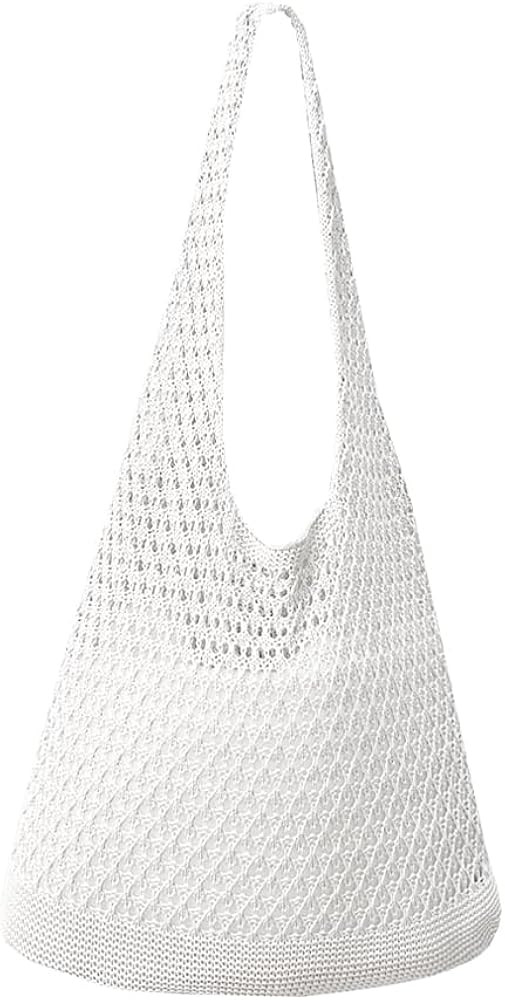 Crochet Bags for Women Summer Beach Tote Bag Aesthetic Tote Bag Hippie Bag Knit Bag | Amazon (US)