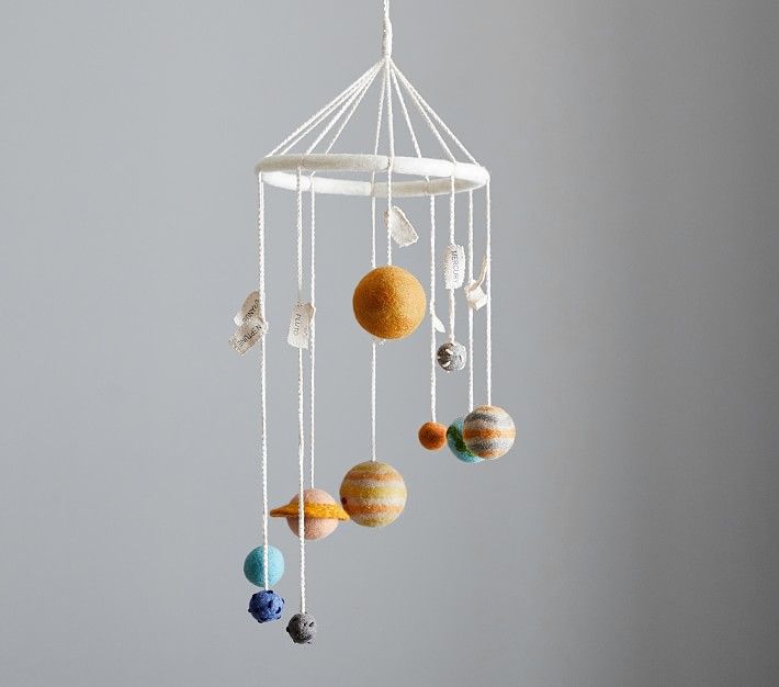 Planet Wool Ceiling Mobile | Pottery Barn Kids