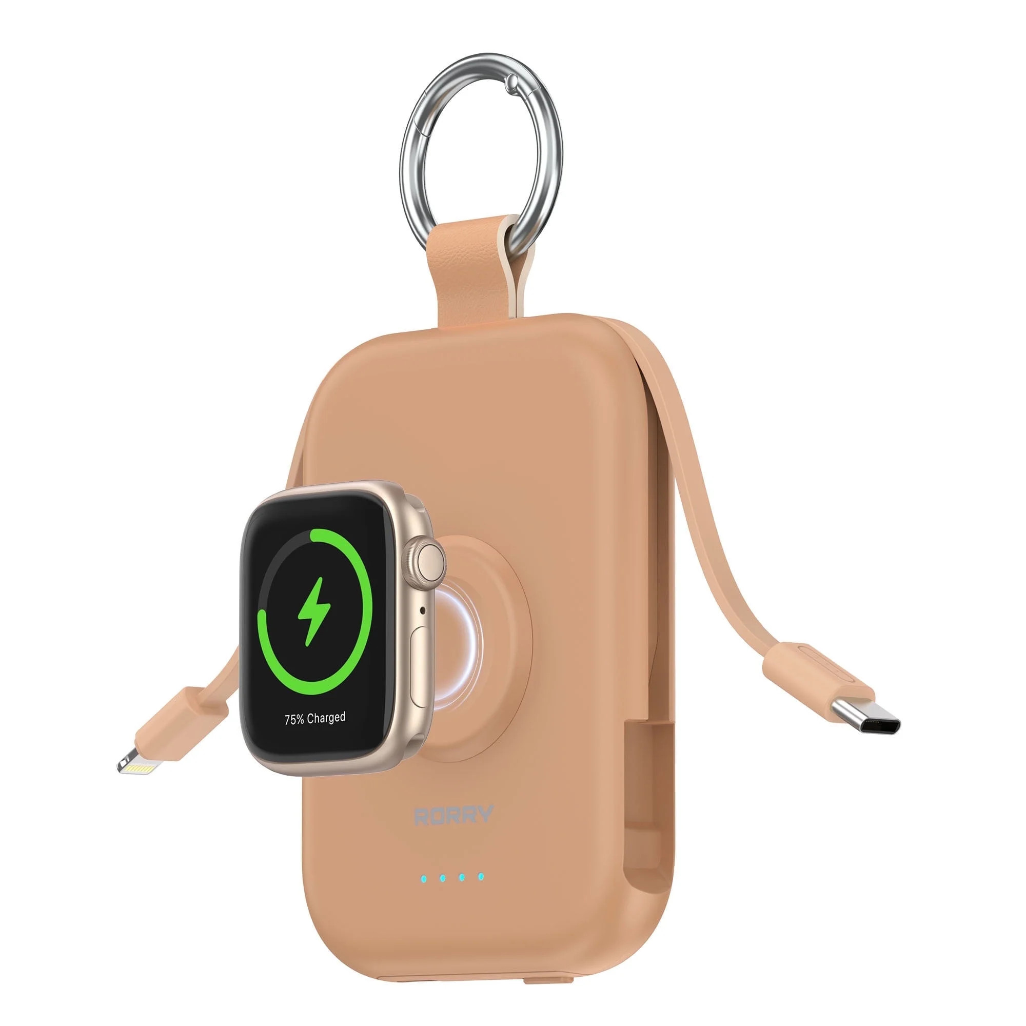 RORRY Portable Charger,5000mAh Power Bank - Apple Watch Charger with Built-in Cables,Travel-Ready... | Walmart (US)