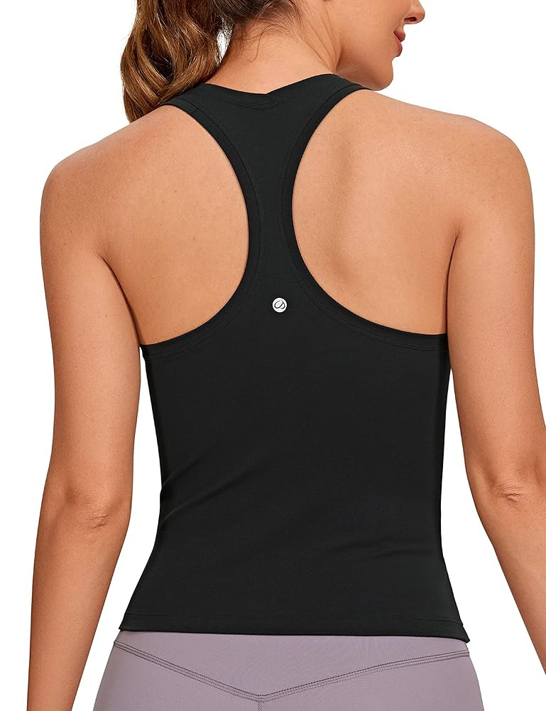 CRZ YOGA Butterluxe Racerback Workout Tank Tops for Women Tight Sleeveless Camisole Gym Athletic ... | Amazon (US)