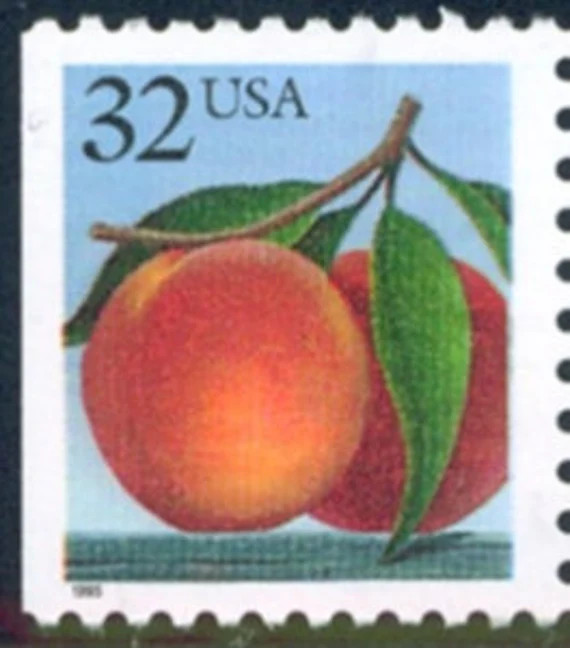 5x GEORGIA PEACHES Fruits Citrus 1995 32c Unused Vintage - Etsy | Etsy (US)
