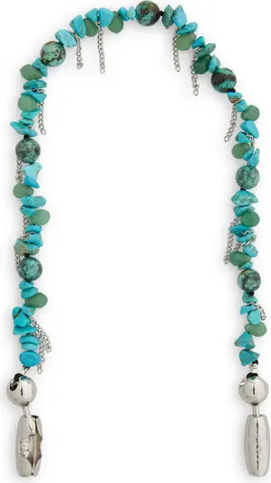 Turquoise & Chain Fringe Wrist Strap For IPhone Case | Nordstrom