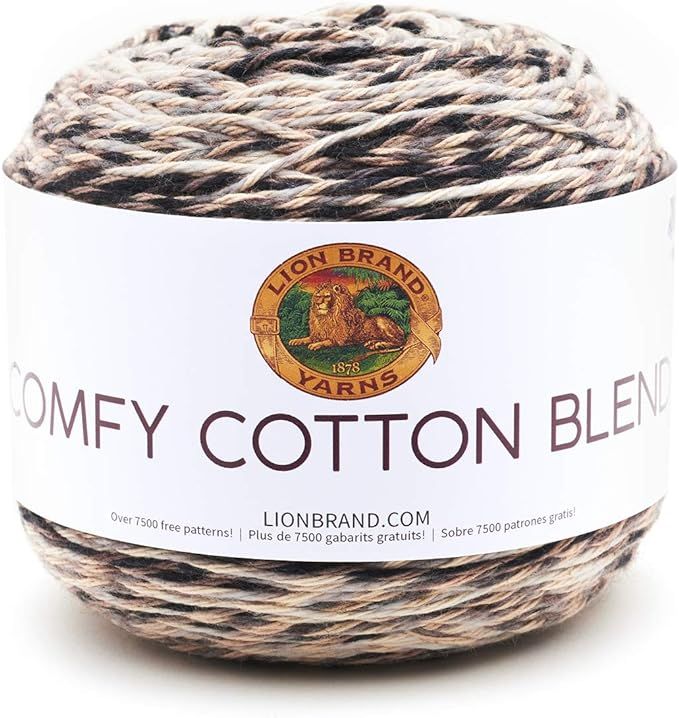 Lion Brand Yarn Comfy Cotton Blend Yarn, Cool Night (1 skein/ball) | Amazon (US)