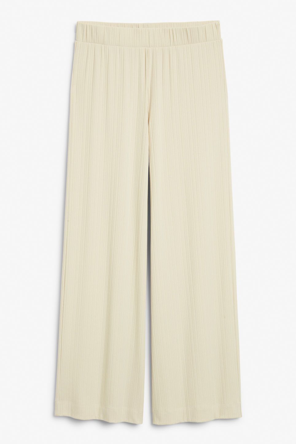 Relaxed ribbed trousers - Beige | Monki