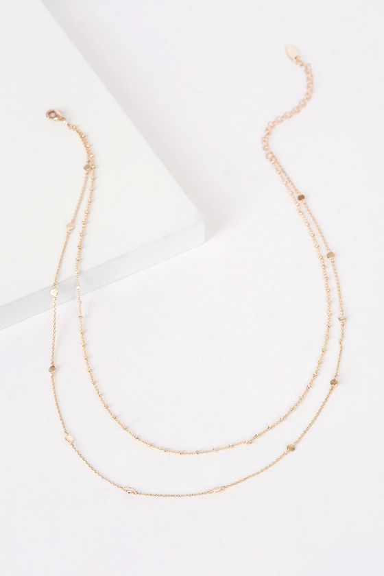 Keep It Dainty 14KT Gold Layered Choker Necklace | Lulus
