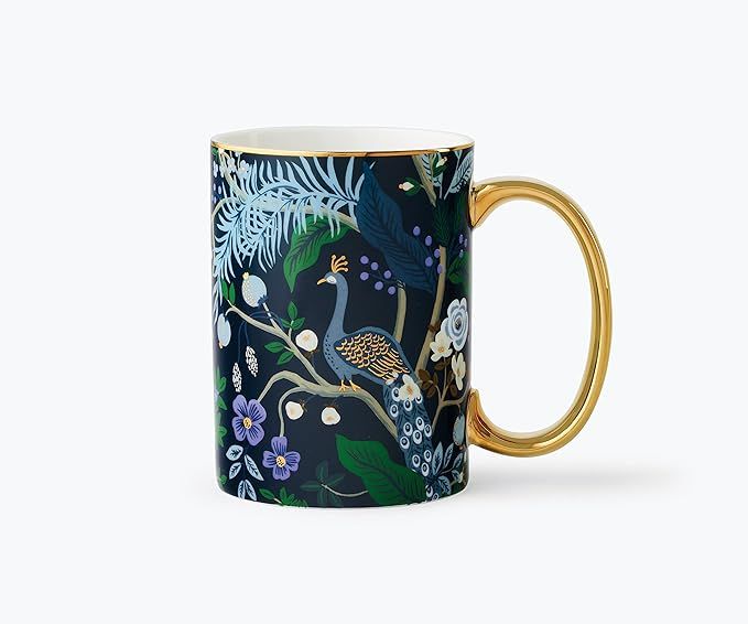 RIFLE PAPER CO. Peacock Porcelain Mug - Porcelain 16 OZ Mug, Full-Color Illustration with Metalli... | Amazon (US)