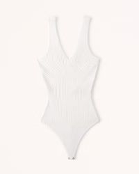 Women's Elevated Knit V-Neck Bodysuit | Women's Tops | Abercrombie.com | Abercrombie & Fitch (US)