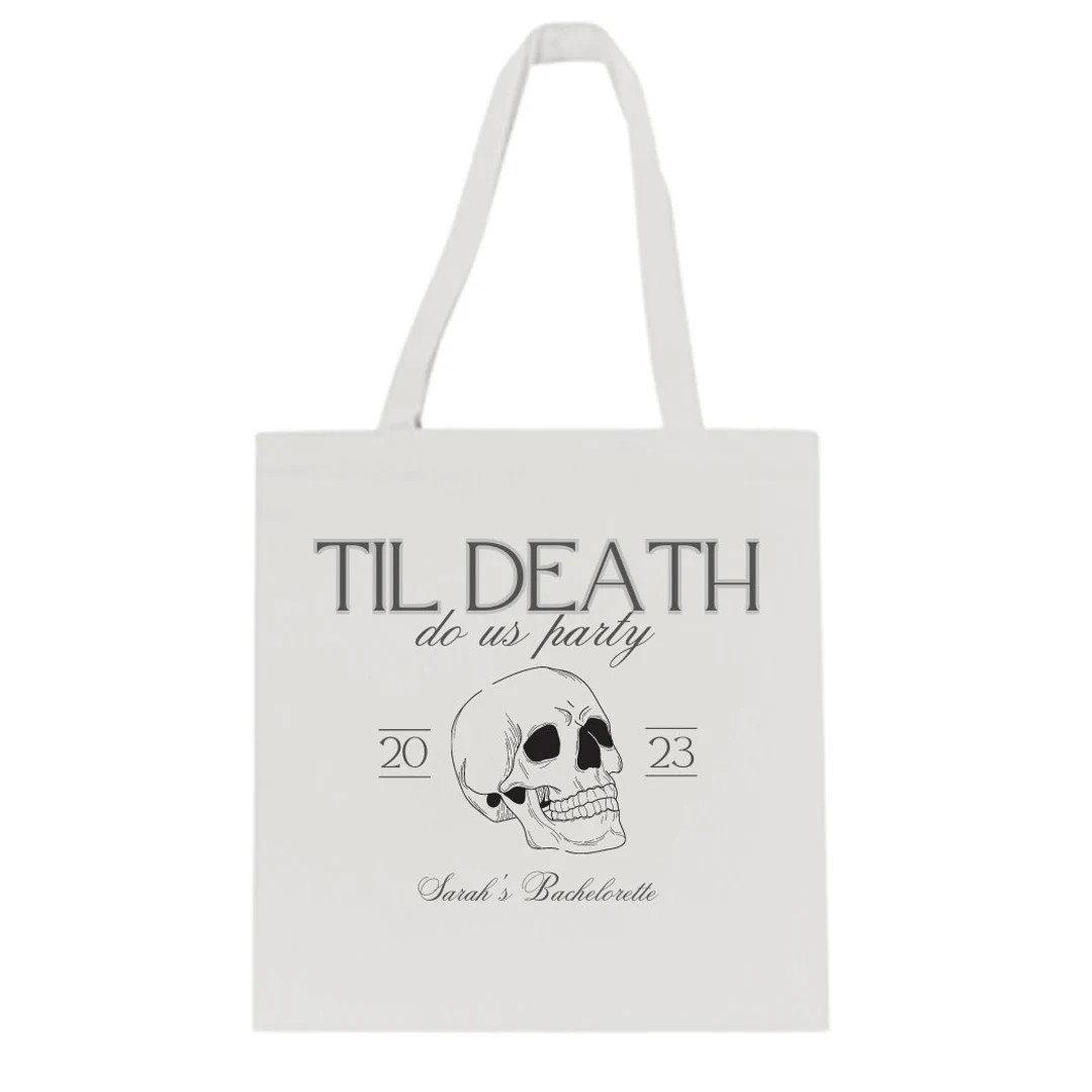 Custom Til Death Do Us Party Bachelorette Tote Bag - Etsy | Etsy (US)