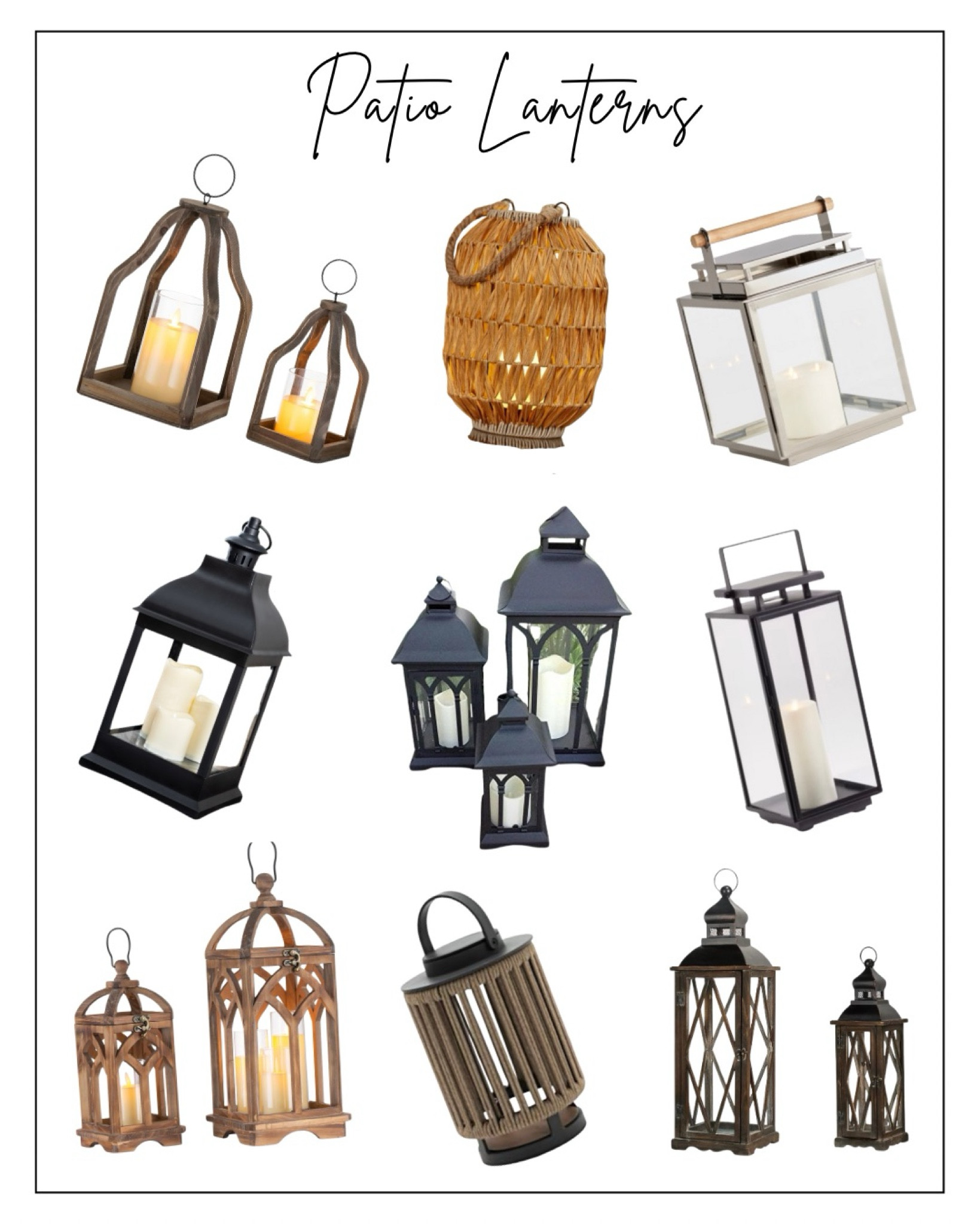 Patio lanterns for simple, warm ambiance! 

#LTKHome #LTKFindsUnder100 #LTKParties