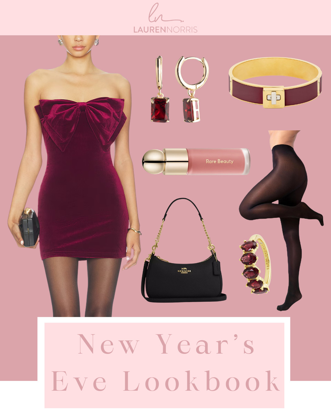 Look timeless in this burgundy dress perfect for New Year's Eve!  

 #LTKHoliday #LTKgrwm #LTKootd