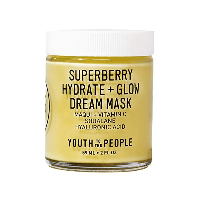 Youth To The People Superberry Hydrate + Glow Dream Overnight Face Mask - Vegan Radiance Boosting... | Amazon (US)