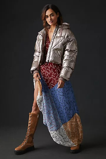 Avec Les Filles Metallic Puffer Jacket | Anthropologie (US)