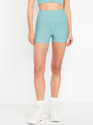 High-Waisted PowerSoft Biker Shorts -- 4-inch inseam | Old Navy (US)