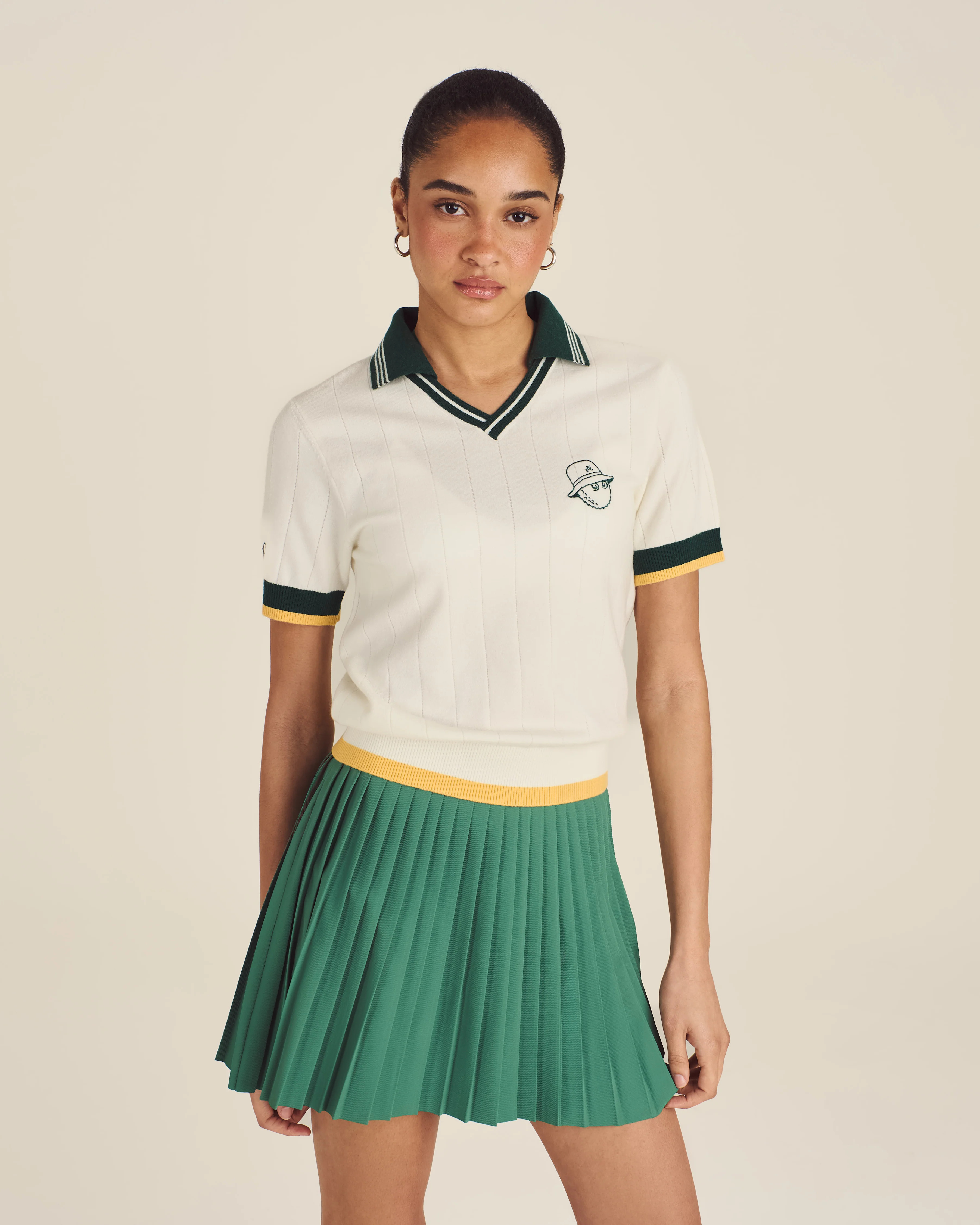 PRESERVE STRIPED KNIT POLO | Malbon Golf