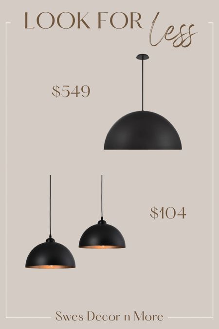 Look for Less - Classic black pendants

#lookforless #blacklighting #pendants #modernlighting #classiclighting 

#LTKhome #LTKunder100