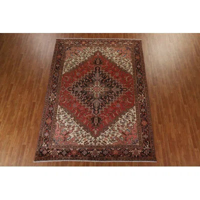 One-of-a-Kind Silvije Hand-Knotted 1960S 8'0" X 11'1" Wool Area Rug in Red | Wayfair North America