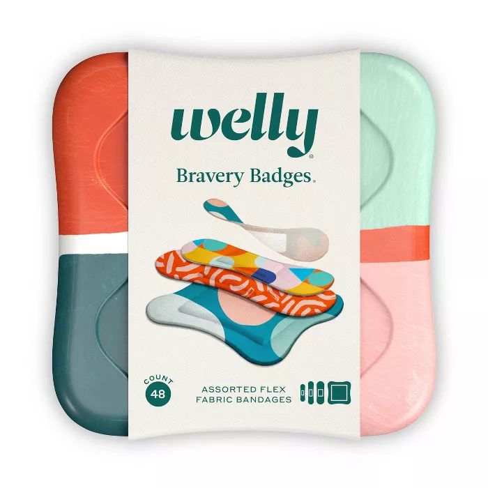 Welly Flex Fabric Bandages Block Geo - 48ct | Target