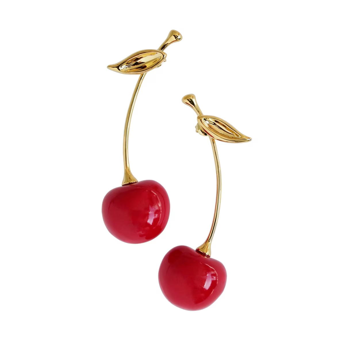 Porcelain Red Cherry Earrings | Wolf & Badger