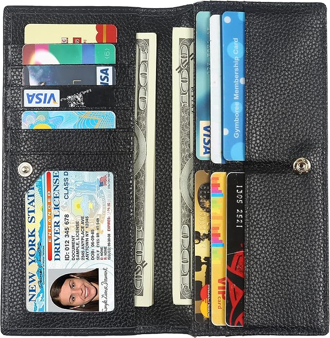 Lavemi RFID Blocking Ultra Slim Real Leather Credit Card Holder Clutch Wallets for Women | Amazon (US)