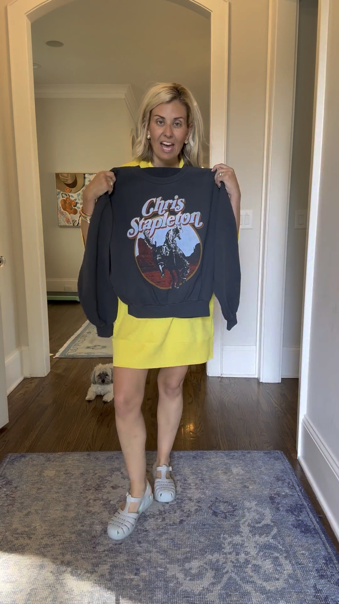 Oh yes to this!
Small dress
S/m sweatshirt (gonna be living in this)
8 jellies 


#LTKPetite #LTKmomlife #LTKOver40
