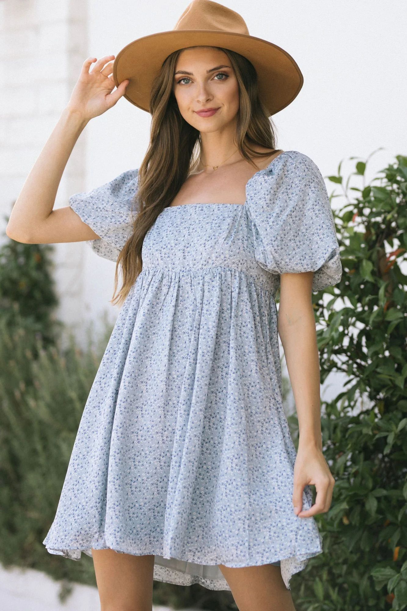 Carolina Babydoll Mini Dress | Morning Lavender