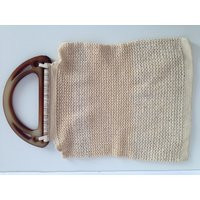 Vintage Crochet Bag - Handwoven Bag With Plastic Handles Shopping Handmade Market Strawberry Bag- Kn | Etsy (US)