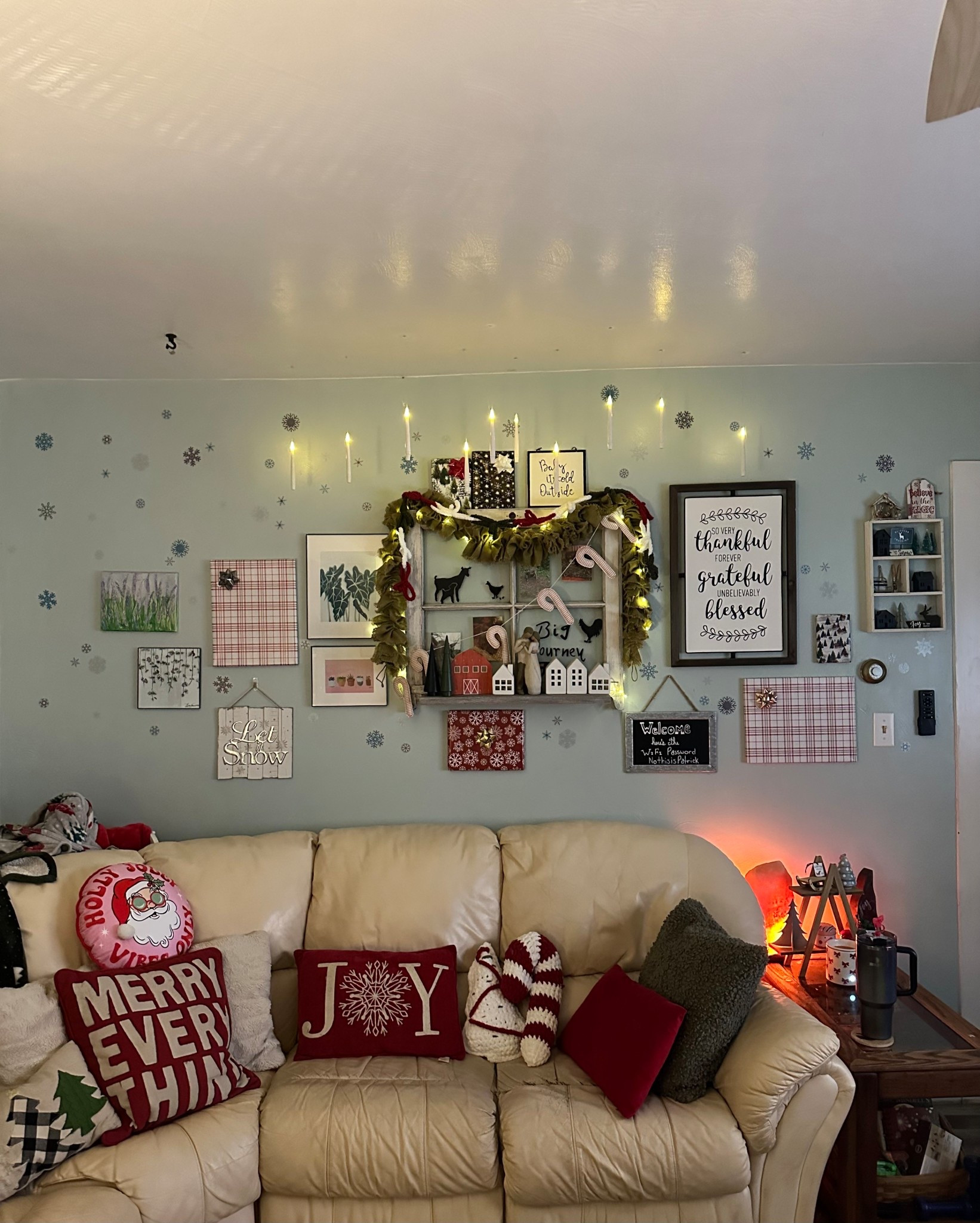 I added my wall sticker snowflakes from Amazon last night! I absolutely love the cozy, festive vibes! 

Link for the snowflakes I bought in the comments! 

#LTKHome #LTKHoliday #LTKSeasonal
